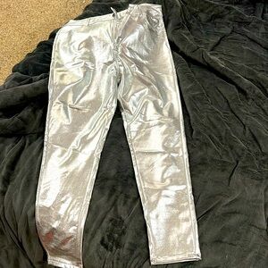 Silver skinny pants